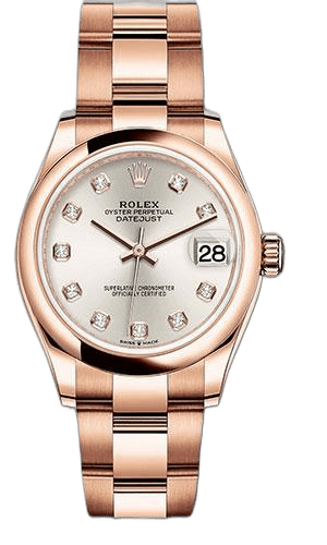 Rolex Datejust 31 Everose Gold — Silver Diamond Dial | Ref. 278245