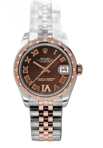 Rolex Datejust 31 Everose Rolesor — Chocolate Diamond Dial | Ref. 178341