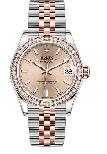 Rolex Datejust Everose Rolesor — Rose Index Dial, 46-Diamond Bezel | Ref. 278381RBR (2)