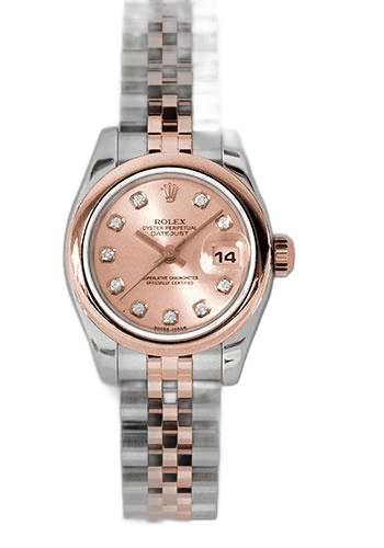 Rolex Datejust 26 Everose Rolesor — Pink Champagne Diamond Dial | Ref. 179161