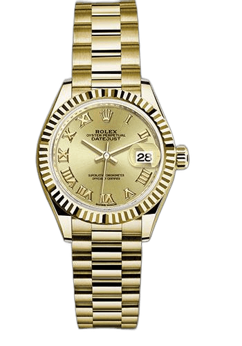Rolex Datejust 28 Yellow Gold — Champagne Roman Dial | Ref. 279178