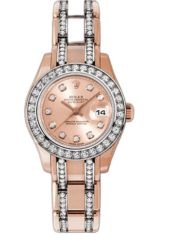 Rolex Pearlmaster 29 Yellow Gold — 34-Diamond Bezel, Pink Diamond Dial | Ref. 74945