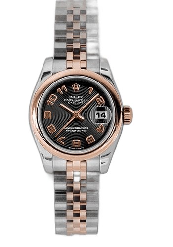Rolex Datejust Everose Rolesor — Black Concentric Circle Arabic Dial | Ref. 179161