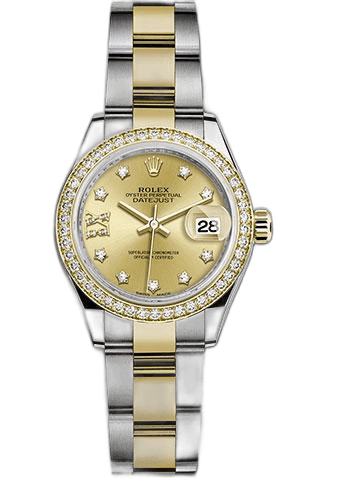 Rolex Datejust Yellow Rolesor — Champagne Diamond Star Dial