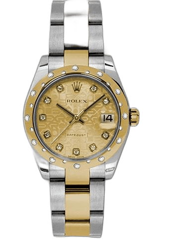Rolex Datejust 31 Yellow Rolesor — Champagne Jubilee Diamond Dial, Diamond Bezel | Ref. 178343