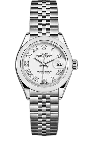 Rolex Lady-Datejust 28 Steel — White Roman Dial | Ref. 279160