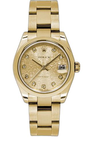 Rolex Datejust Yellow Gold — Champagne Jubilee Diamond Dial | Ref. 178248