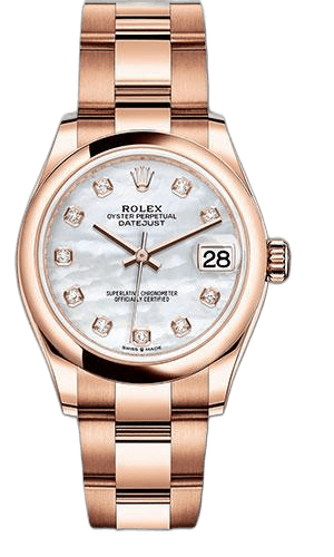 Rolex Datejust 31 Everose Gold — Silver Diamond Dial | Ref. 278245