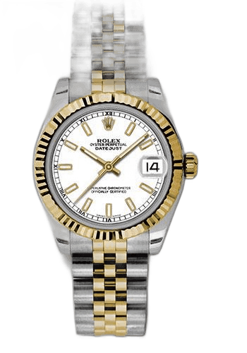 Rolex Datejust 31 Yellow Rolesor — White Index Dial, Fluted Bezel | Ref. 178273