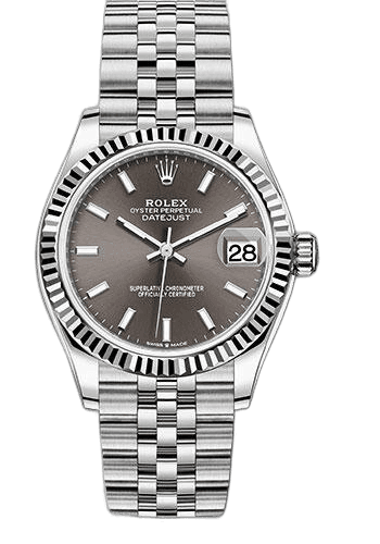 Rolex Datejust 31 Rolesor — Dark Grey Dial with Fluted Bezel | Ref. 278274