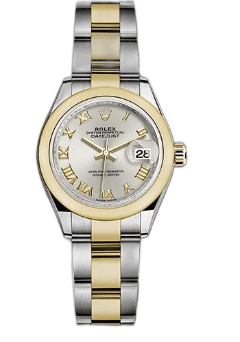 Rolex Datejust 28 Yellow Rolesor — Silver Dial with Roman Numerals | Ref. 279163