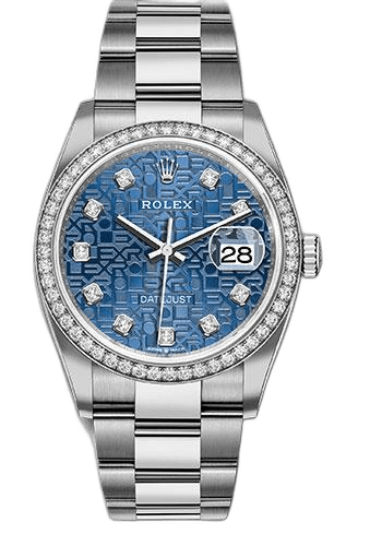 Rolex Datejust 36 Steel — Blue Jubilee Diamond Dial | Ref. 126284RBR