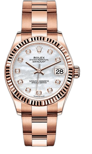 Rolex Datejust 31 Everose Gold — Silver Diamond Dial | Ref. 278275