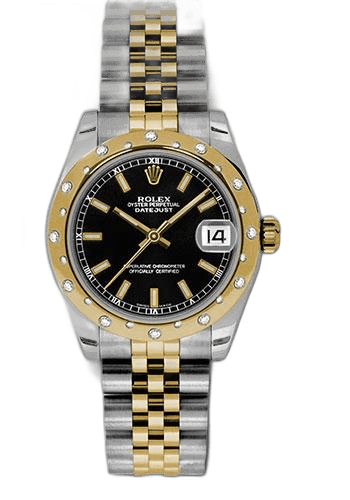 Rolex Datejust 31 Yellow Rolesor — Black Diamond Index Dial | Ref. 178343