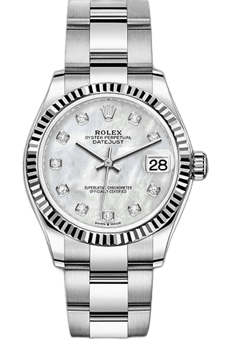 Rolex Datejust 31 White Rolesor — Mother-of-Pearl & Diamond Dial | Ref. 278274