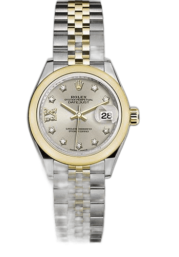 Rolex Datejust Yellow Rolesor — Silver Diamond Star Dial