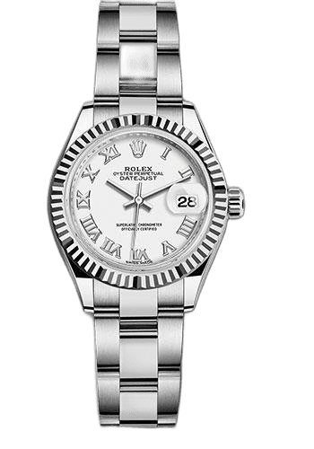 Rolex Lady-Datejust 28 White Rolesor — White Roman Dial | Ref. 279174
