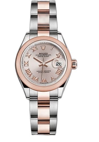 Rolex Lady-Datejust 28 Everose Rolesor — Sundust Roman Dial | Ref. 279161