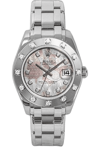 Rolex Datejust Pearlmaster 34 White Gold — Pink Goldust Dream Diamond Dial | Ref. 81319