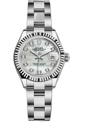 Rolex Datejust White Rolesor — White Mother-of-Pearl Diamond Dial | Ref. 279174