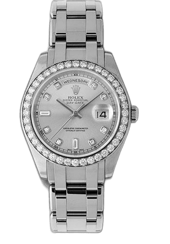 Rolex Day-Date 39 Platinum — Grey Diamond Dial | Ref. 18946