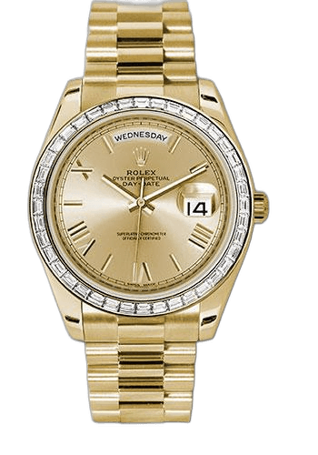 Rolex Day-Date 40 Yellow Gold — Champagne Bevelled Roman Dial | Ref. 228398TBR