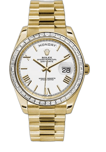 Rolex Day-Date 40 Yellow Gold — White Bevelled Roman Dial | Ref. 228398TBR