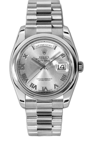 Rolex Day-Date Platinum — Rhodium Roman Dial | Ref. 118206