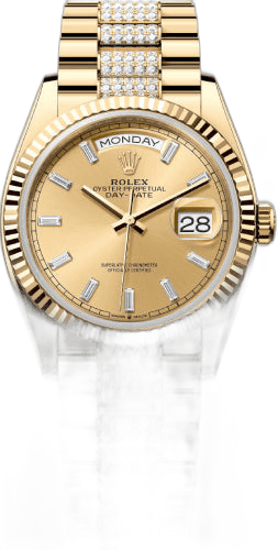 Rolex Day-Date 36 Yellow Gold — Champagne Diamond Dial | Ref. 128238