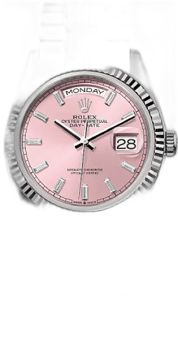 Rolex Day-Date 36 White Gold — Pink Diamond-Set Dial | Ref. 128239