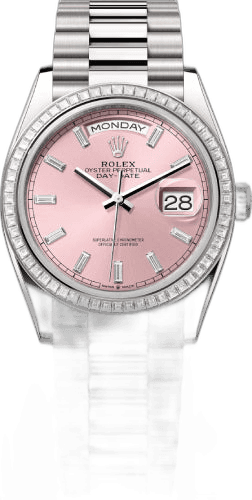 Rolex Day-Date 36 18ct White Gold — Pink Diamond-Set Dial & Bezel | Ref. 128399TBR