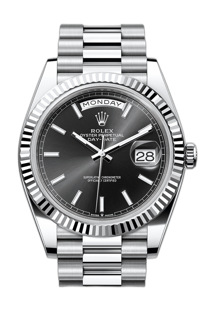 Rolex Day-Date 40 Platinum — Black Dial | Ref. 228236