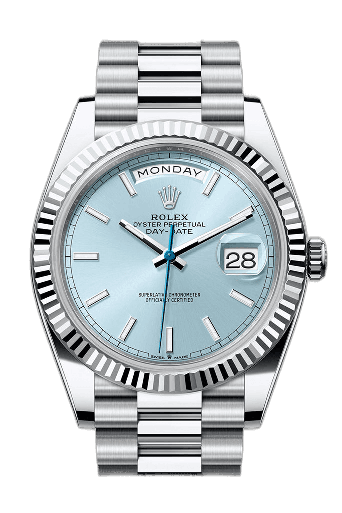 Rolex Day-Date 40 Platinum — Ice-Blue Dial | Ref. 228236
