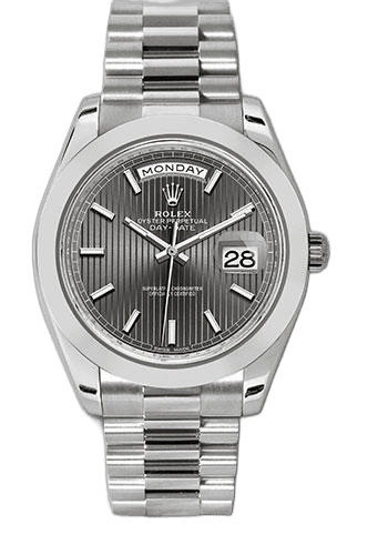 Rolex Day-Date 40 Platinum — Dark Rhodium Index Dial | Ref. 228206