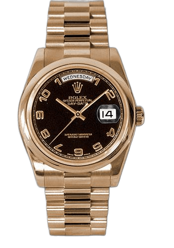 Rolex Day-Date 36 Yellow Gold — Black Arabic Dial | Ref. 118205