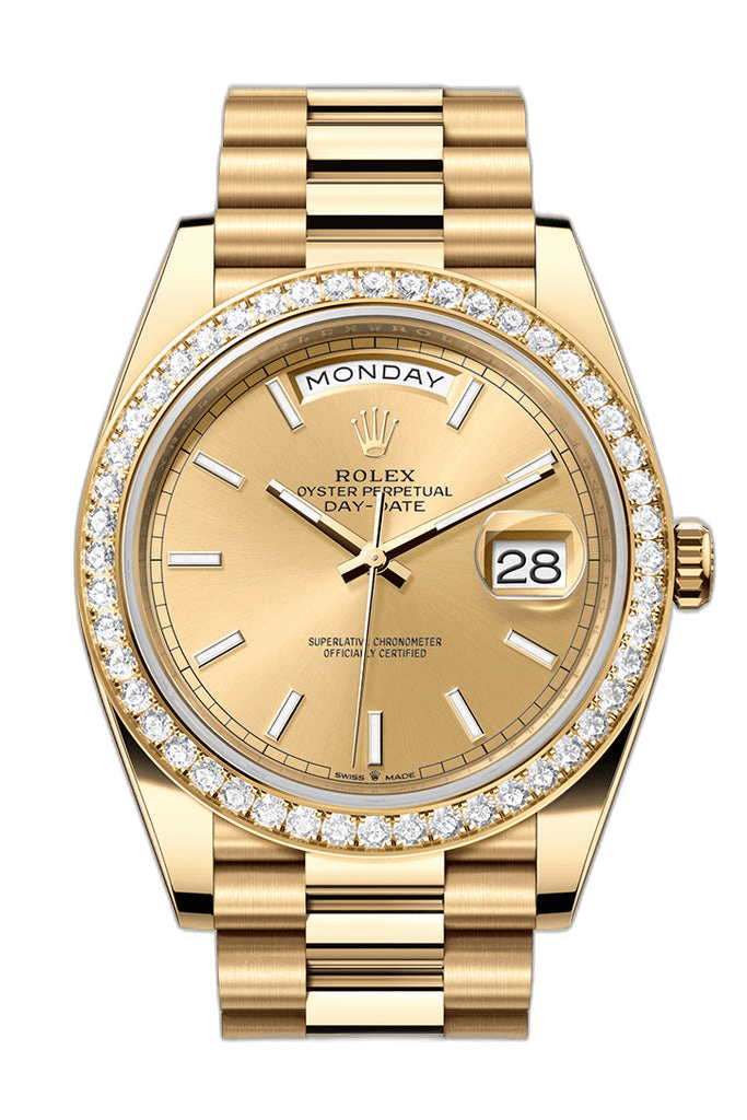 Rolex Day-Date 40 Yellow Gold — Champagne Dial, President Bracelet | Ref. 228348