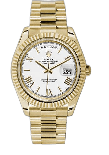 Rolex Day-Date 40 Yellow Gold — White Bevelled Roman Dial | Ref. 228238