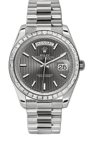Rolex Day-Date 40 Platinum — Dark Rhodium Index Dial | Ref. 228396TBR