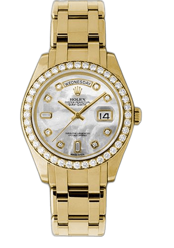 Rolex Day-Date Yellow Gold — Mother-of-Pearl Diamond Dial | Ref. 18948
