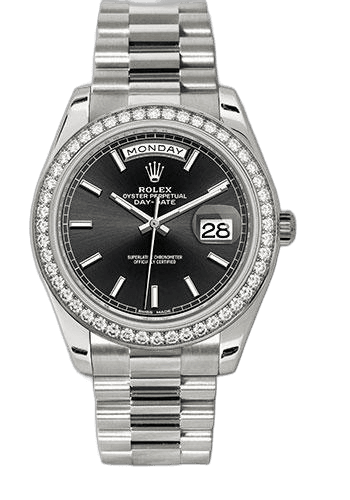 Rolex Day-Date White Gold — Black Index Dial | Ref. 228349RBR