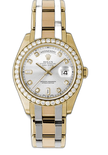 Rolex Day-Date 39 Yellow Gold — Silver Diamond Dial Special Edition | Ref. 18948