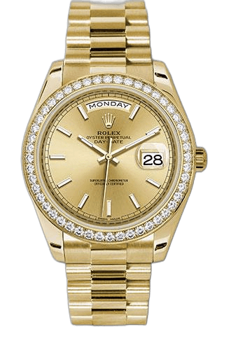 Rolex Day-Date 40 Yellow Gold — Champagne Index Dial | Ref. 228348RBR