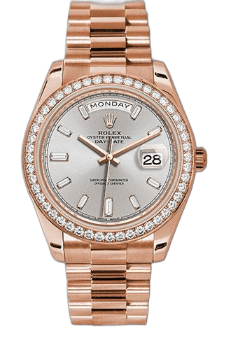 Rolex Day-Date 40 Gold — Sundust Baguette-Cut Diamond Dial | Ref. 228345RBR