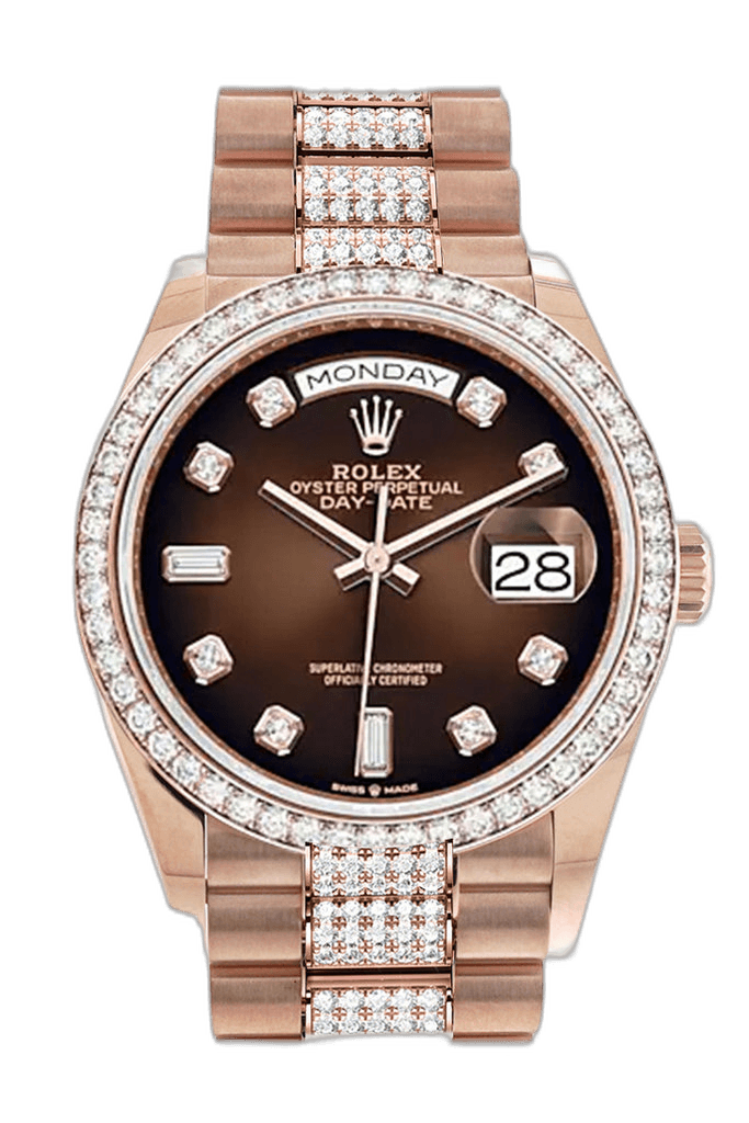 Rolex Day-Date 36 Gold — Ombré Diamond Dial | Ref. 128345RBR