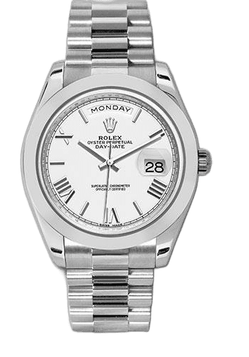 Rolex Day-Date 40 Platinum — White Bevelled Roman Dial | Ref. 228206