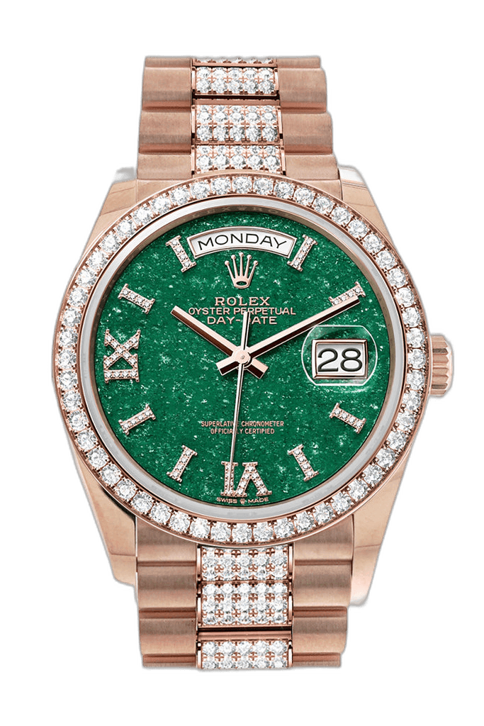 Rolex Day-Date 36 Gold — Green Aventurine Dial | Ref. 128345RBR