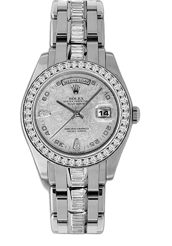 Rolex Day-Date Platinum — Meteorite Diamond Dial, 42 Baguette Diamond Bezel | Ref. 18956