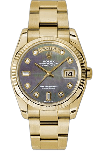 Rolex Day-Date 36 Yellow Gold — Dark MOP Diamond Dial | Ref. 118238