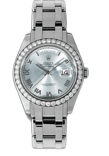 Rolex Day-Date Platinum — Glacier Blue Roman Dial | Ref. 18946