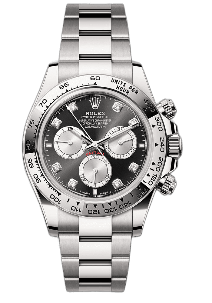 Rolex Daytona White Gold — Black and Steel Diamond Dial | Ref. 126509